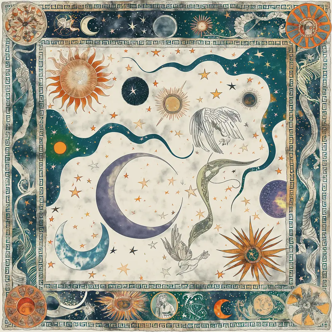 Celestial Myths İpek Fular