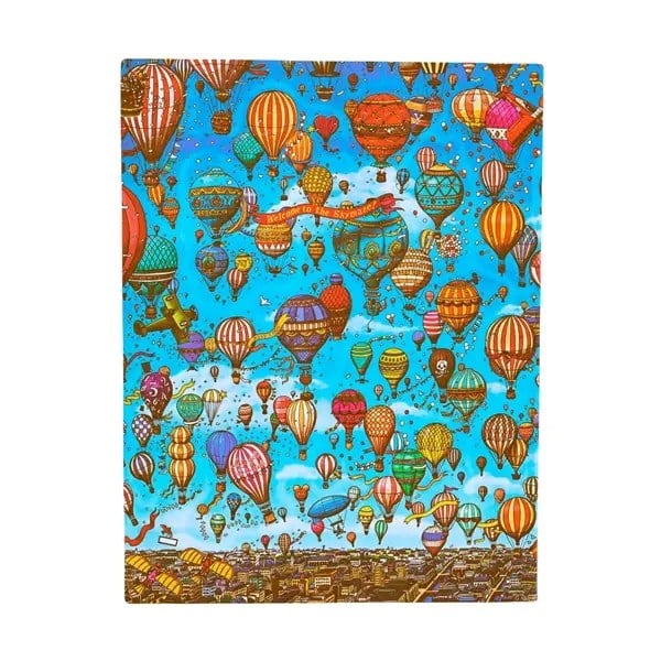 Paperblanks Balloon Festival Sert Kapak 18x23 cm Çizgili Defter FB9908-6