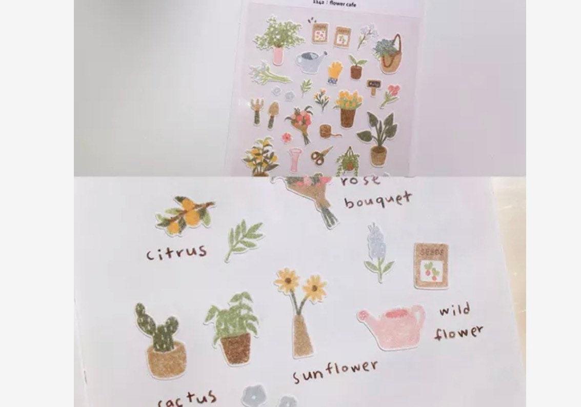 Suatelier Deco Sticker Flower Cafe