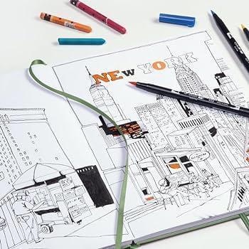 Leuchtturm1917 Sketchbook  Landscape Medium A5 112 pages 210 x 145 mm Lemon 362368