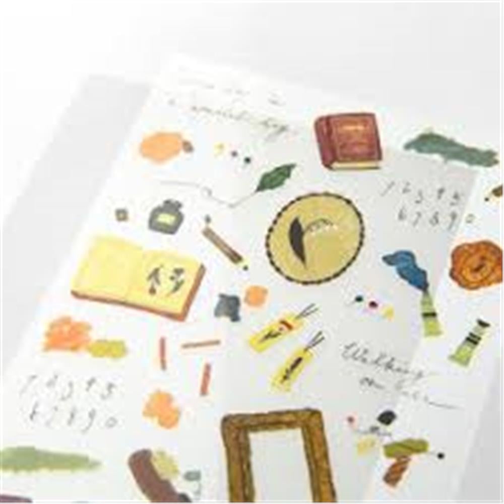 Midori sticker transfer motif stationary pattern