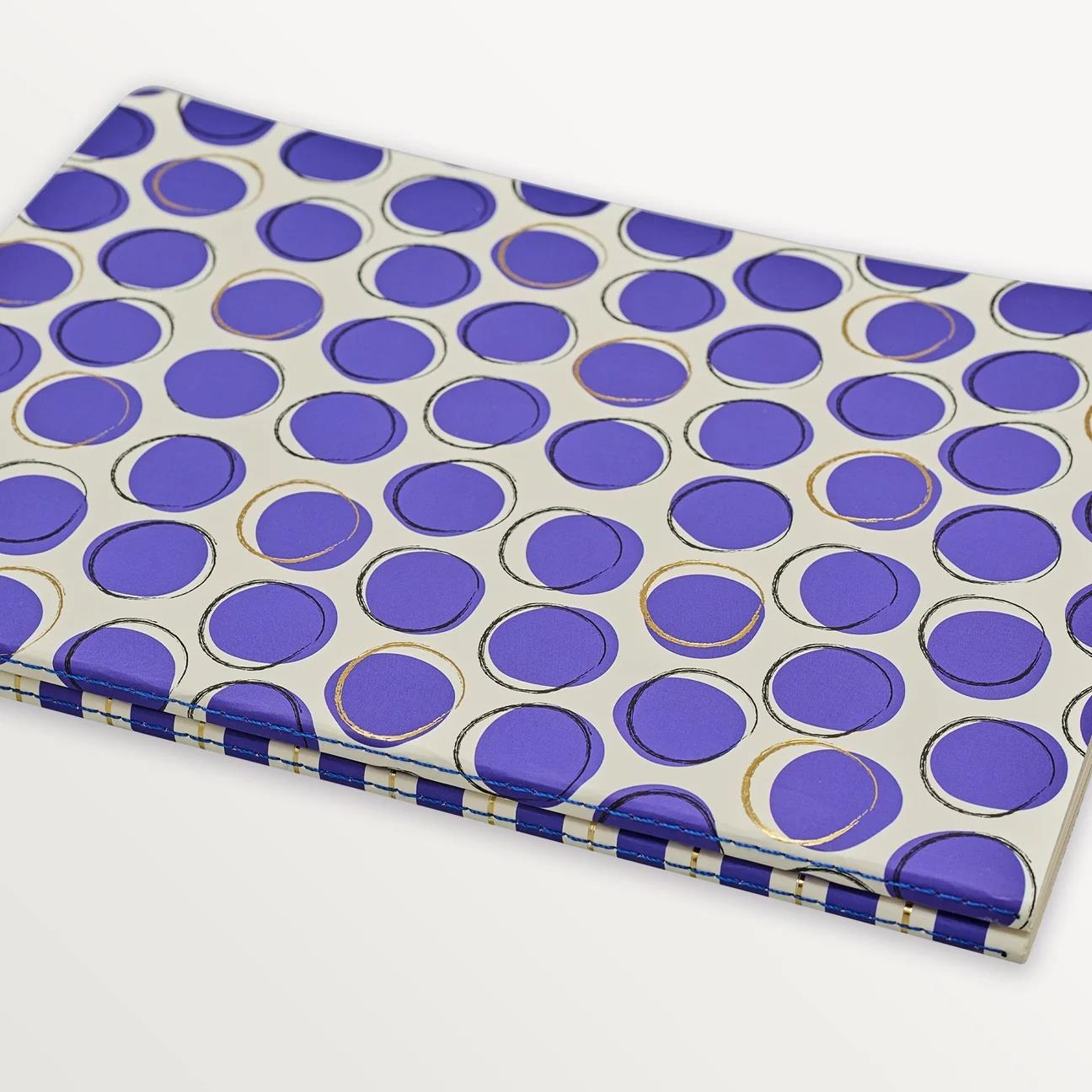 EPISODE DOTTY NAVY POLKA & BROAD STRIPE SET OF 2 B5 NOTEBOOKS