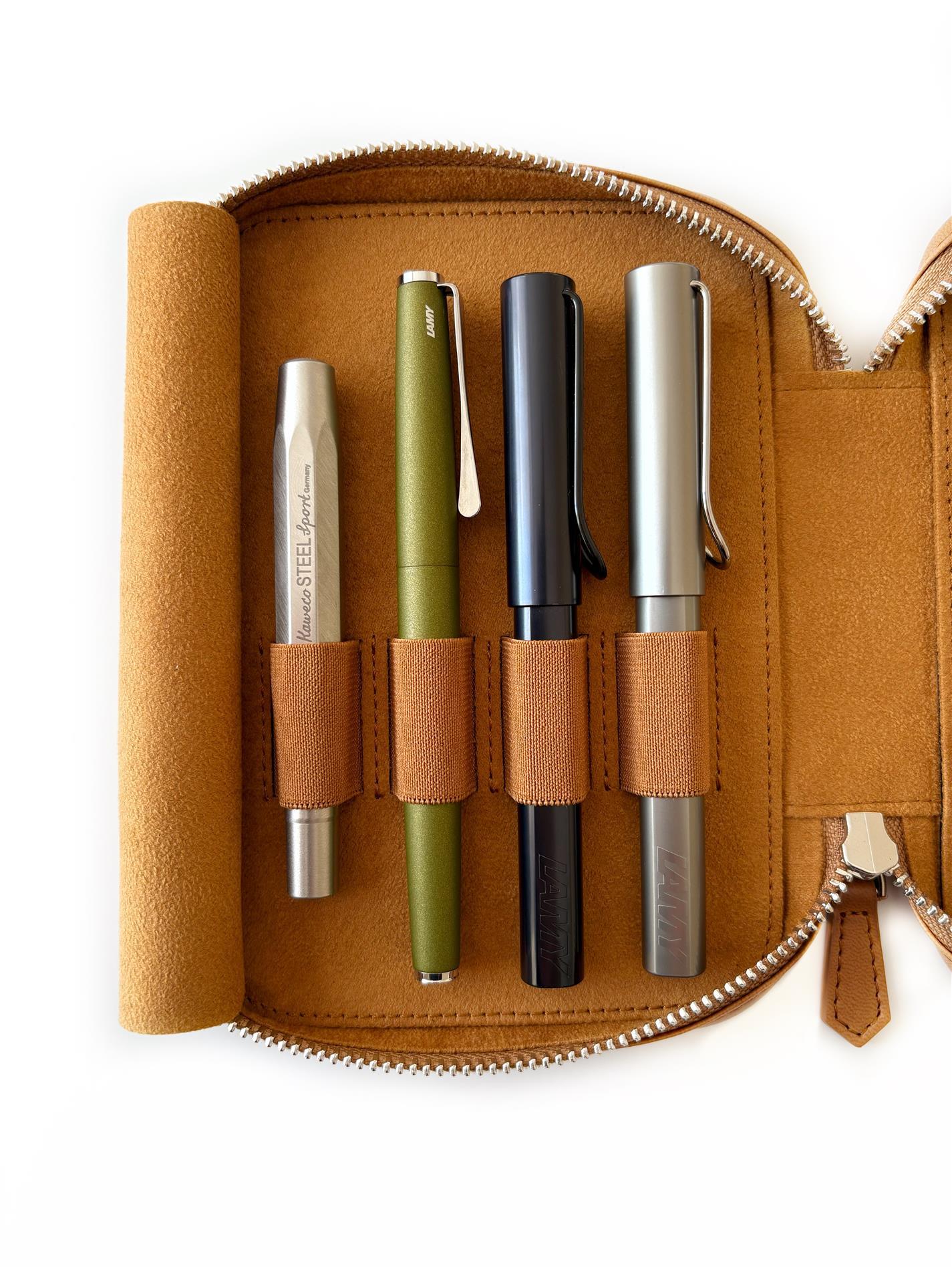 Eng Leather Vegan Apple Skin Sahra - Light A6  8 li Kalem Kılıfı 