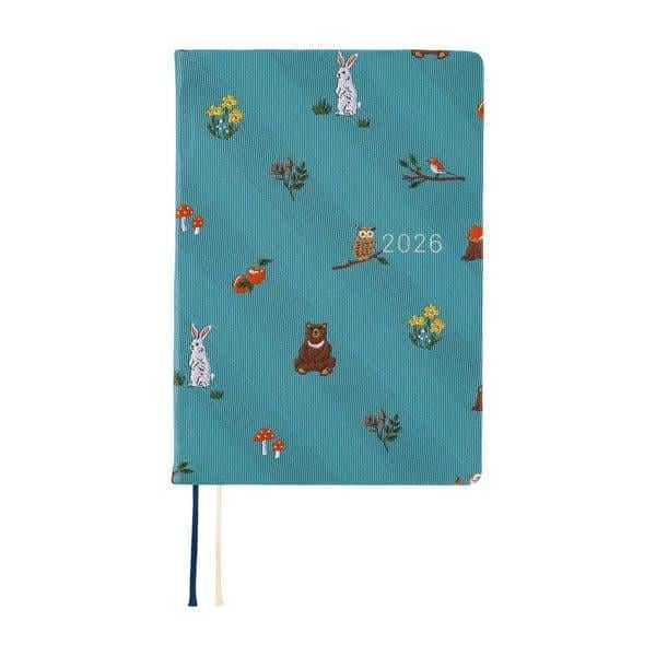 Hobonichi Ajanda Techo HON - A6 English - Bow & Tie: In the Forest - 2026 Jan Start