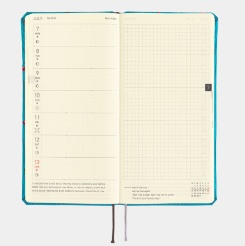 Hobonichi Techo Weeks 2025 Mega Bow & Tie: Cherry