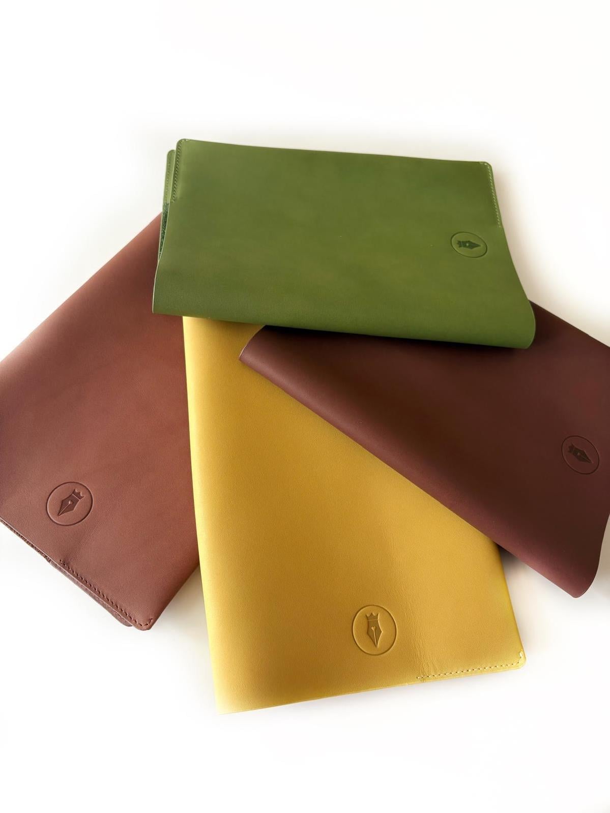 Eng Leather A5 Ebatlı Hakiki Deri Defter Kılıfı - Sun Flower