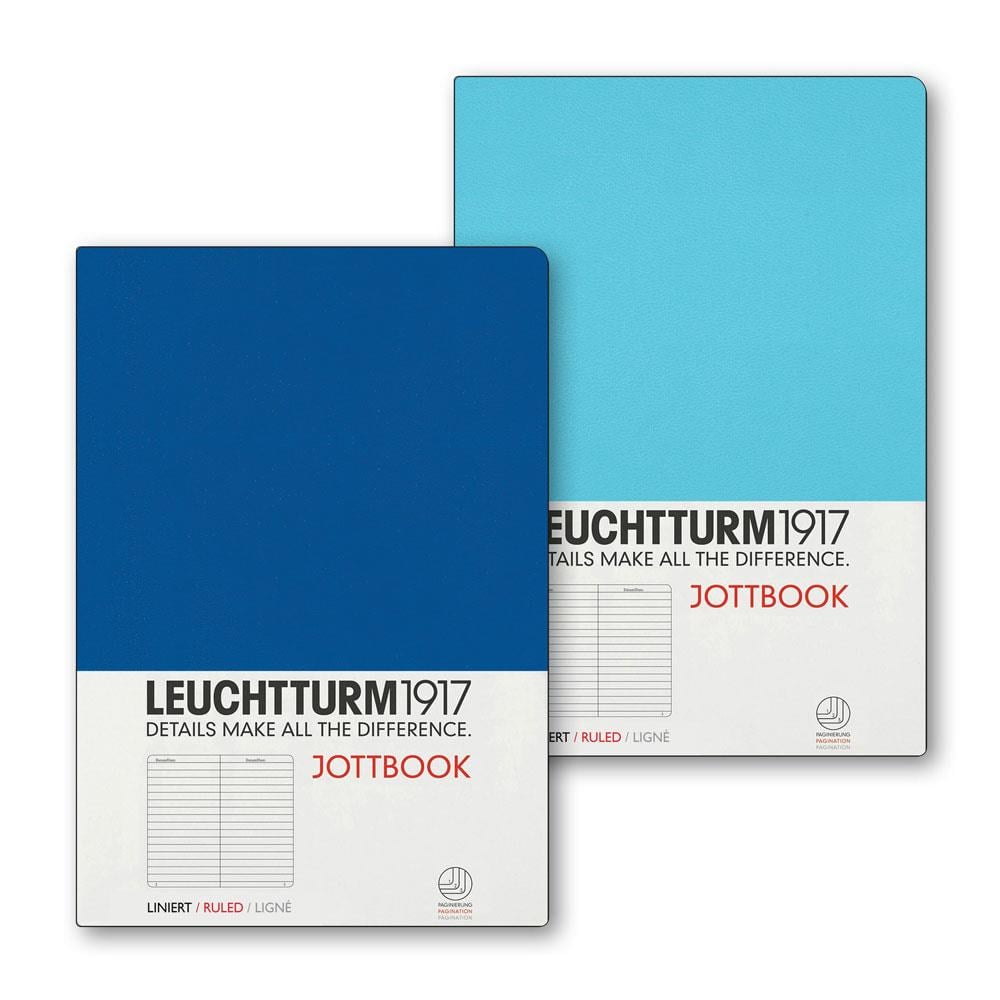 Leuchtturm1917 Jottbook Esnek Kapak A5 Çizgili Defter 2'li Paket Ice Blue - Royal Blue 362697
