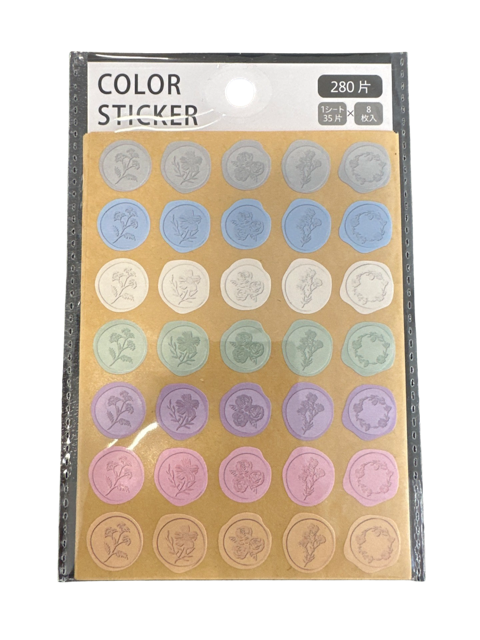Flower Stamp Dots 280 Parça Sticker Seti