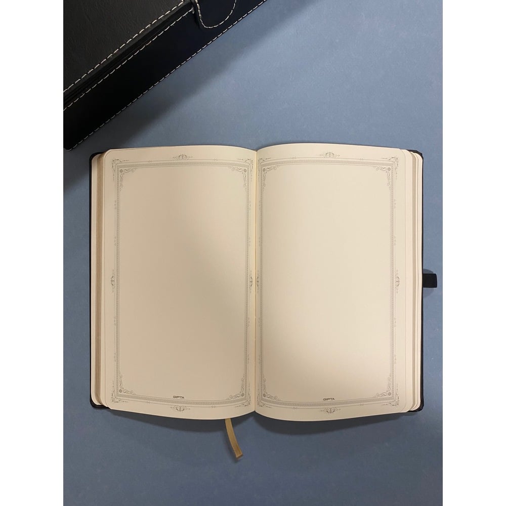 Gıpta Scala Notes Çizgisiz Defter - Altın Küçük Yapraklar Siyah