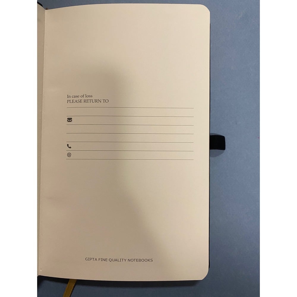 Gıpta Scala Notes Çizgisiz Defter - Altın Küçük Yapraklar Siyah