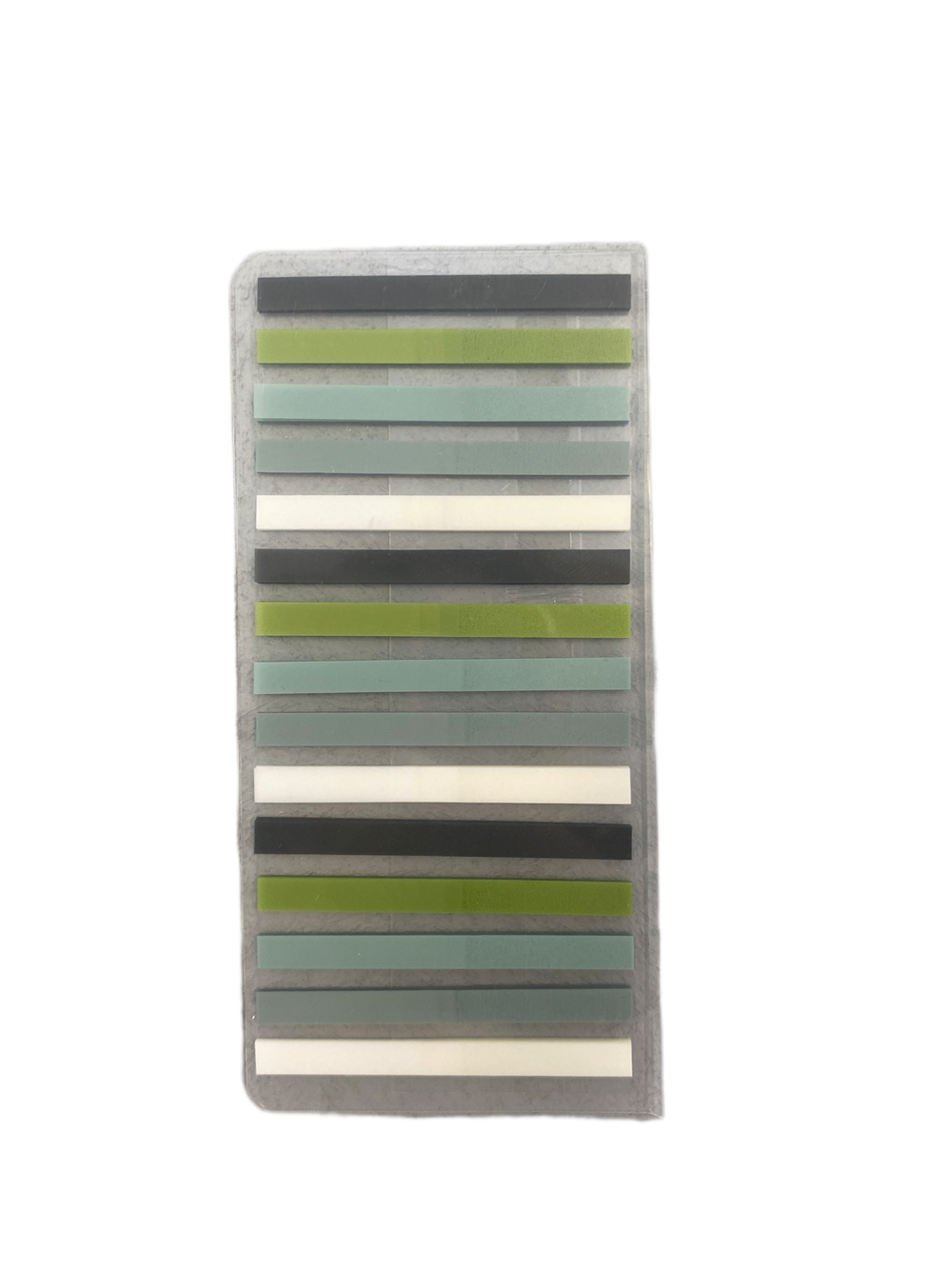 Green Tones Ultra Thin Post It Set - 15 Colors 