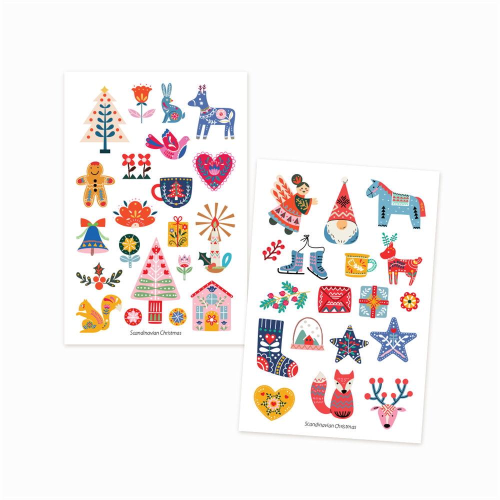 İskandinav Tasarımlı Sticker Seti