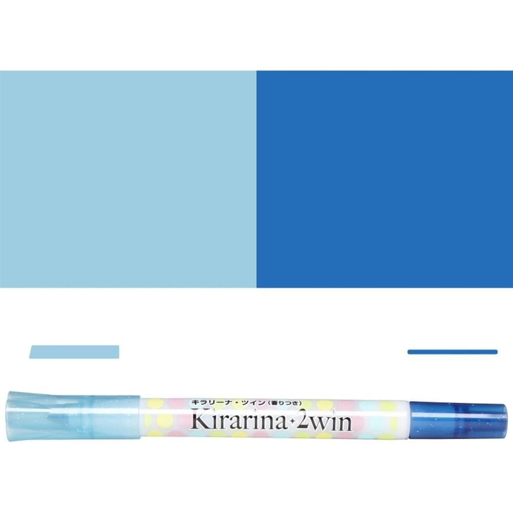Kirarina 2win Kokulu Light Blue Fosforlu Çift Taraflı Kalem