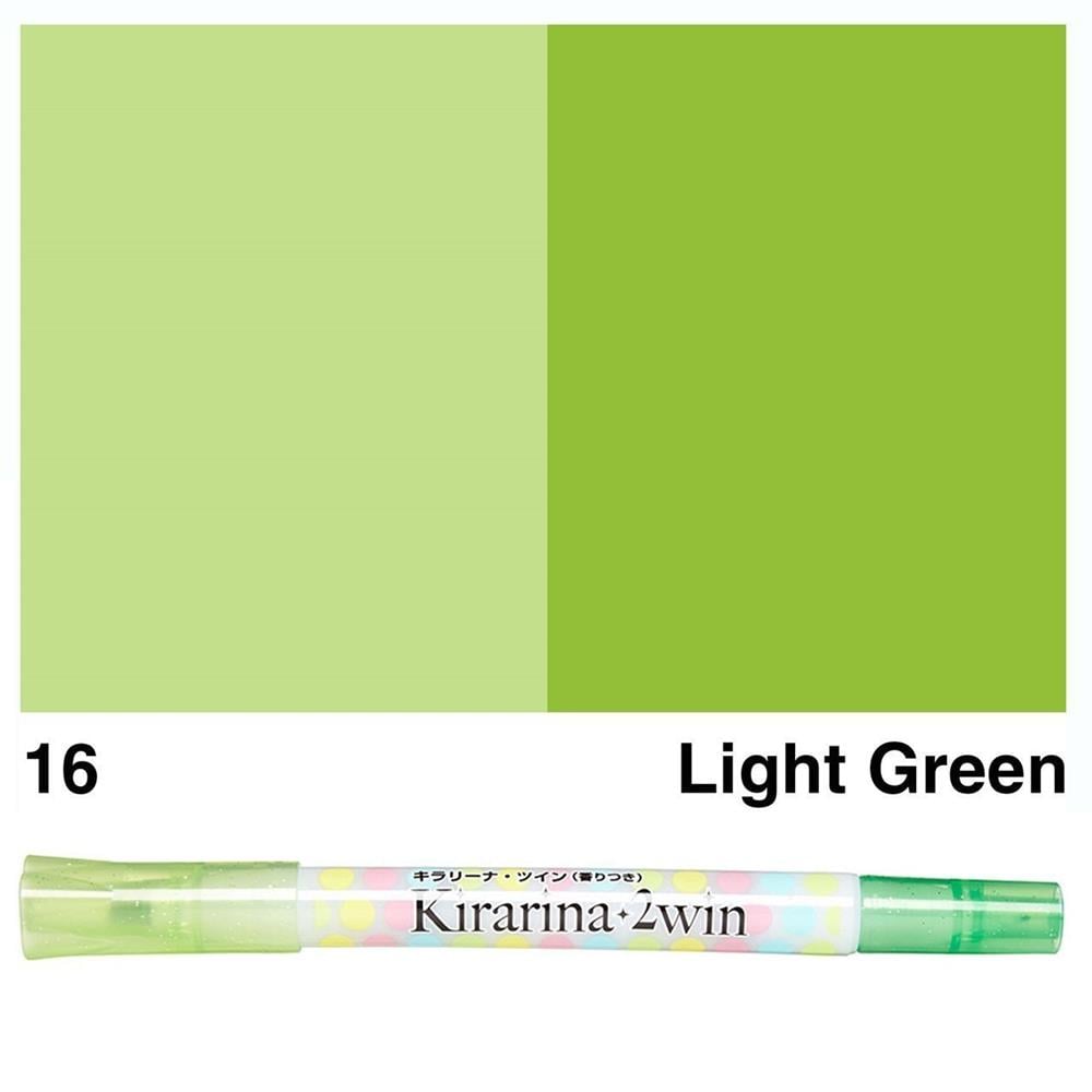 Kirarina 2win Kokulu Light Green Fosforlu Çift Taraflı Kalem