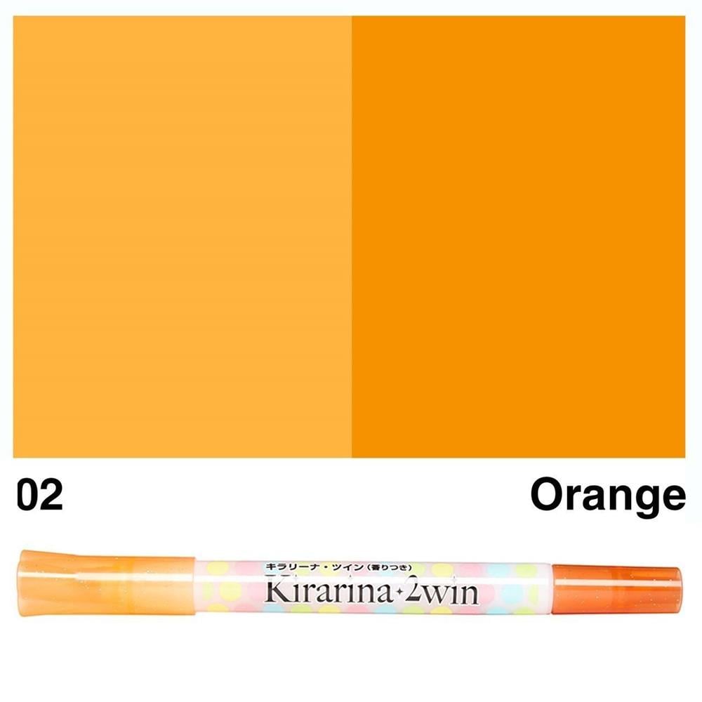 Kirarina 2win Kokulu Orange Fosforlu Çift Taraflı Kalem
