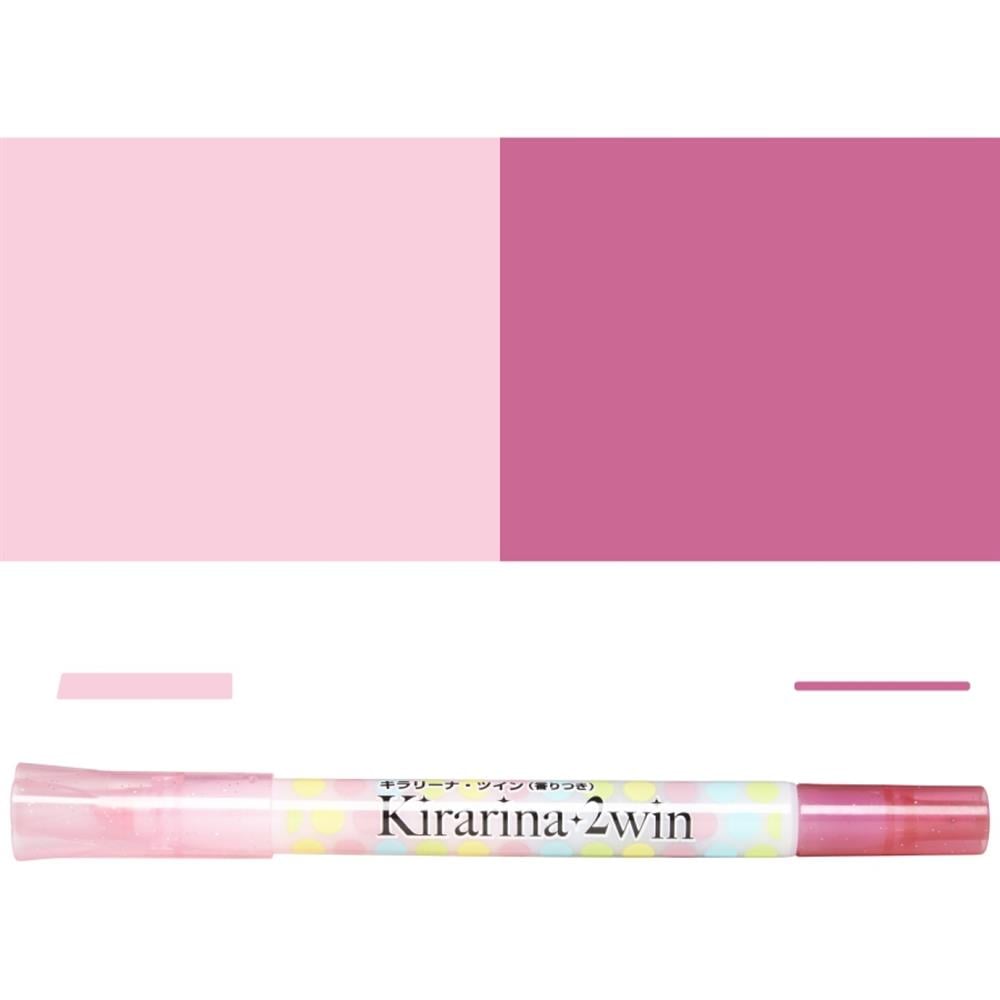 Kirarina 2win Kokulu Pake Pink Fosforlu Çift Taraflı Kalem