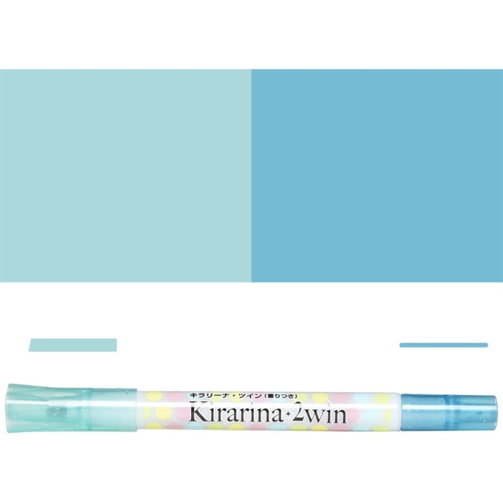 Kirarina 2win Kokulu Pale Blue Fosforlu Çift Taraflı Kalem