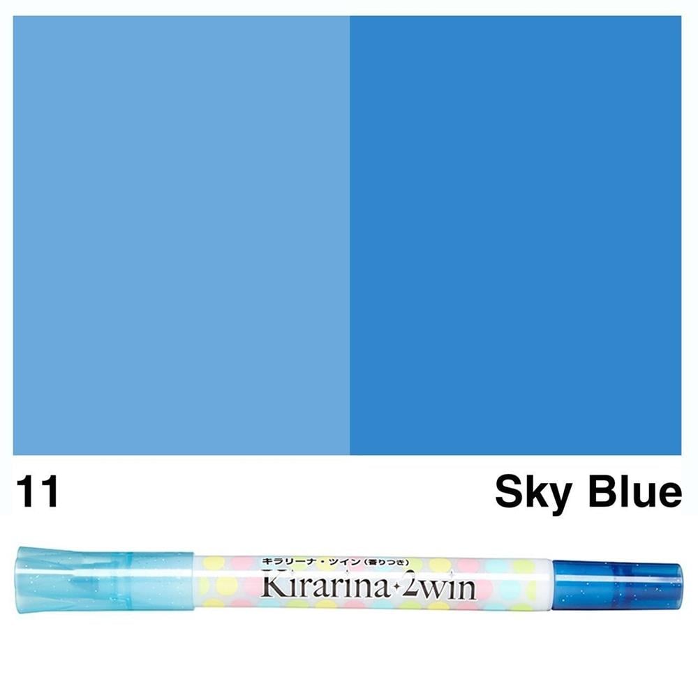 Kirarina 2win Kokulu Sky Blue Fosforlu Çift Taraflı Kalem