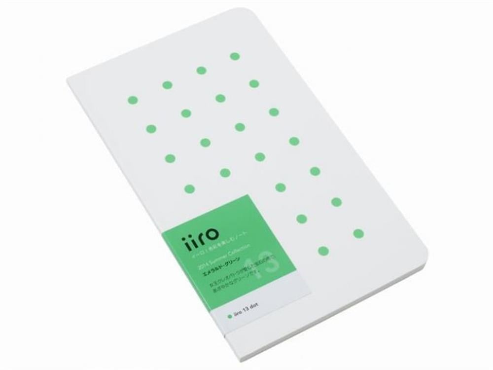 Kobeha Iiro 13 Emerald Green Dot Çizgili Defter