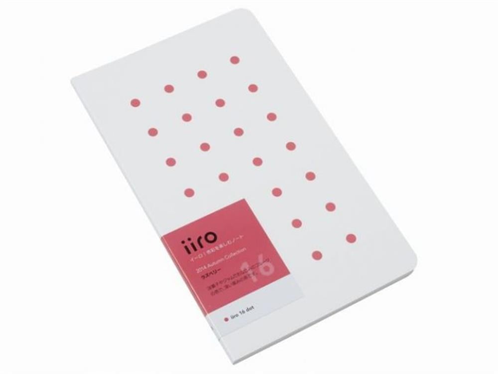 Kobeha Iiro 16 Raspberry Dot Çizgili Defter