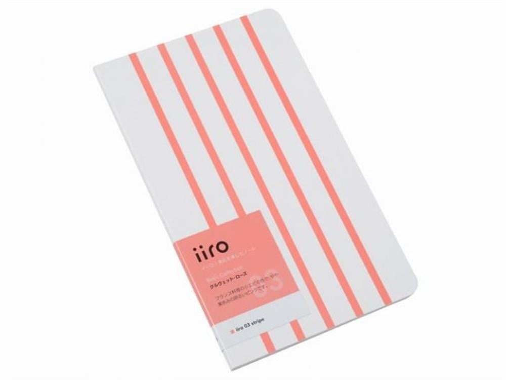 Kobeha Iiro 16 Raspberry Stripe Çizgili Defter