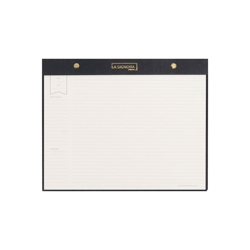 La Signora Large Notepad Black