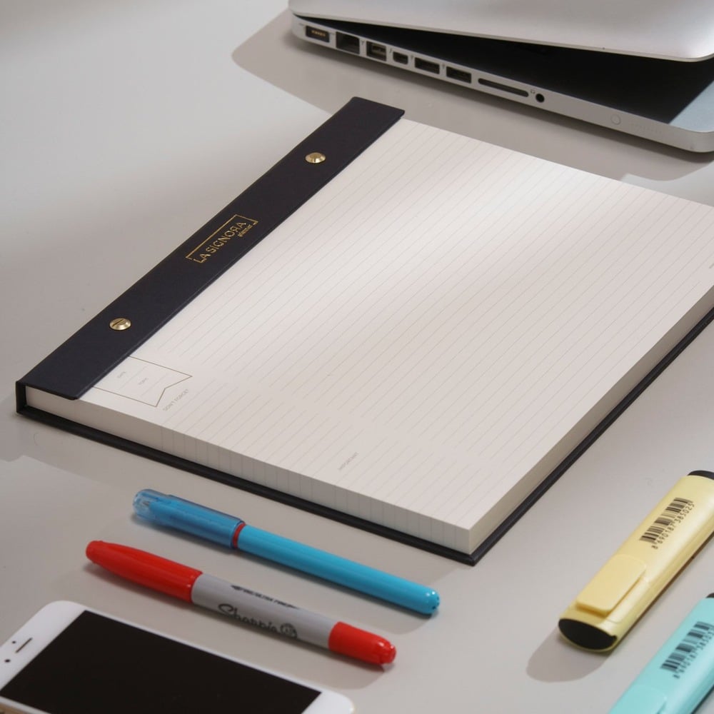 La Signora Large Notepad Black