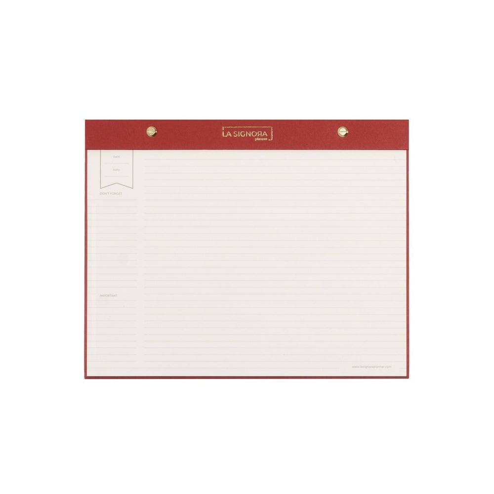 La Signora Large Notepad Red