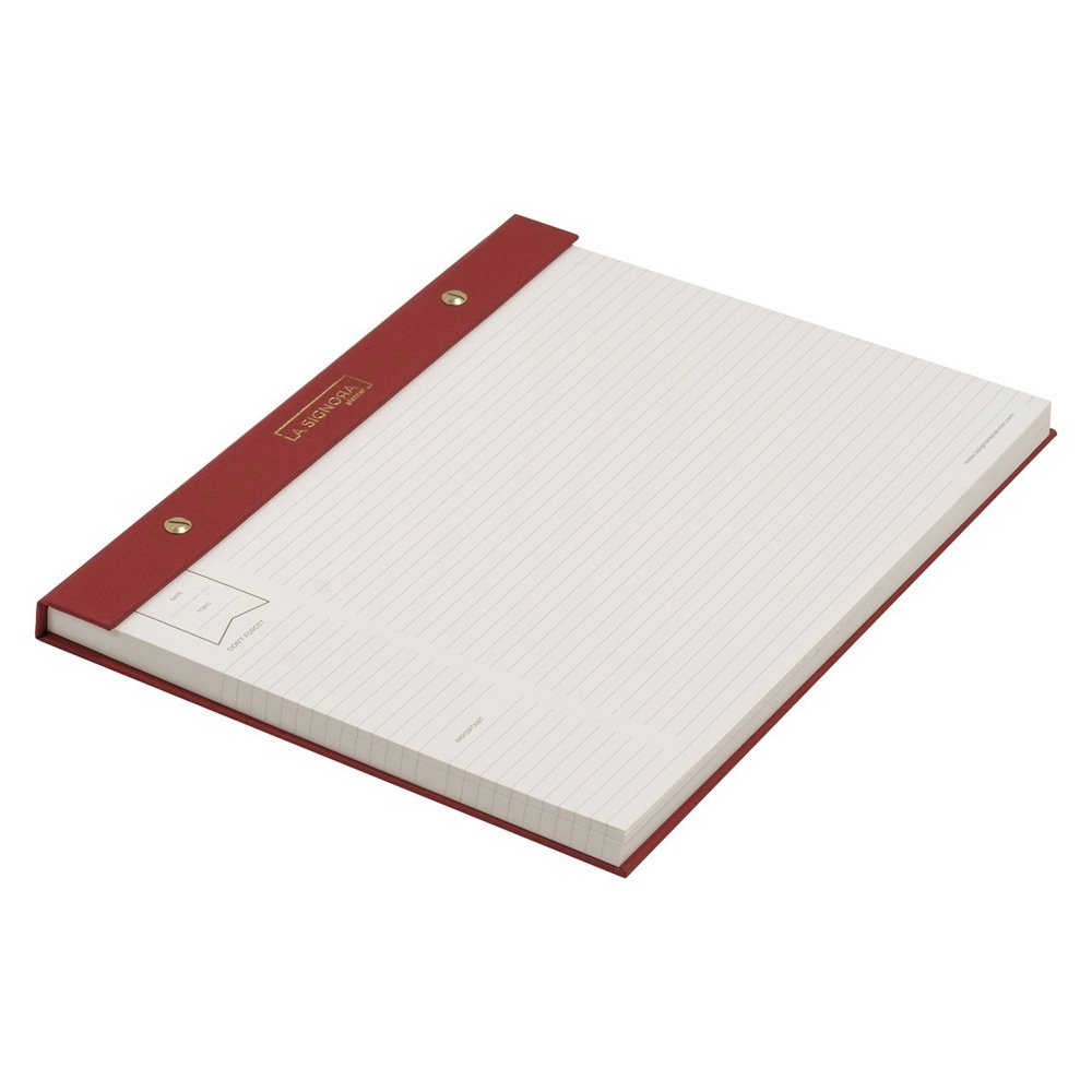 La Signora Large Notepad Red
