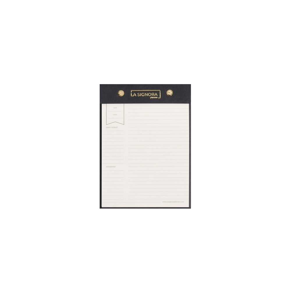 La Signora Small Notepad Black