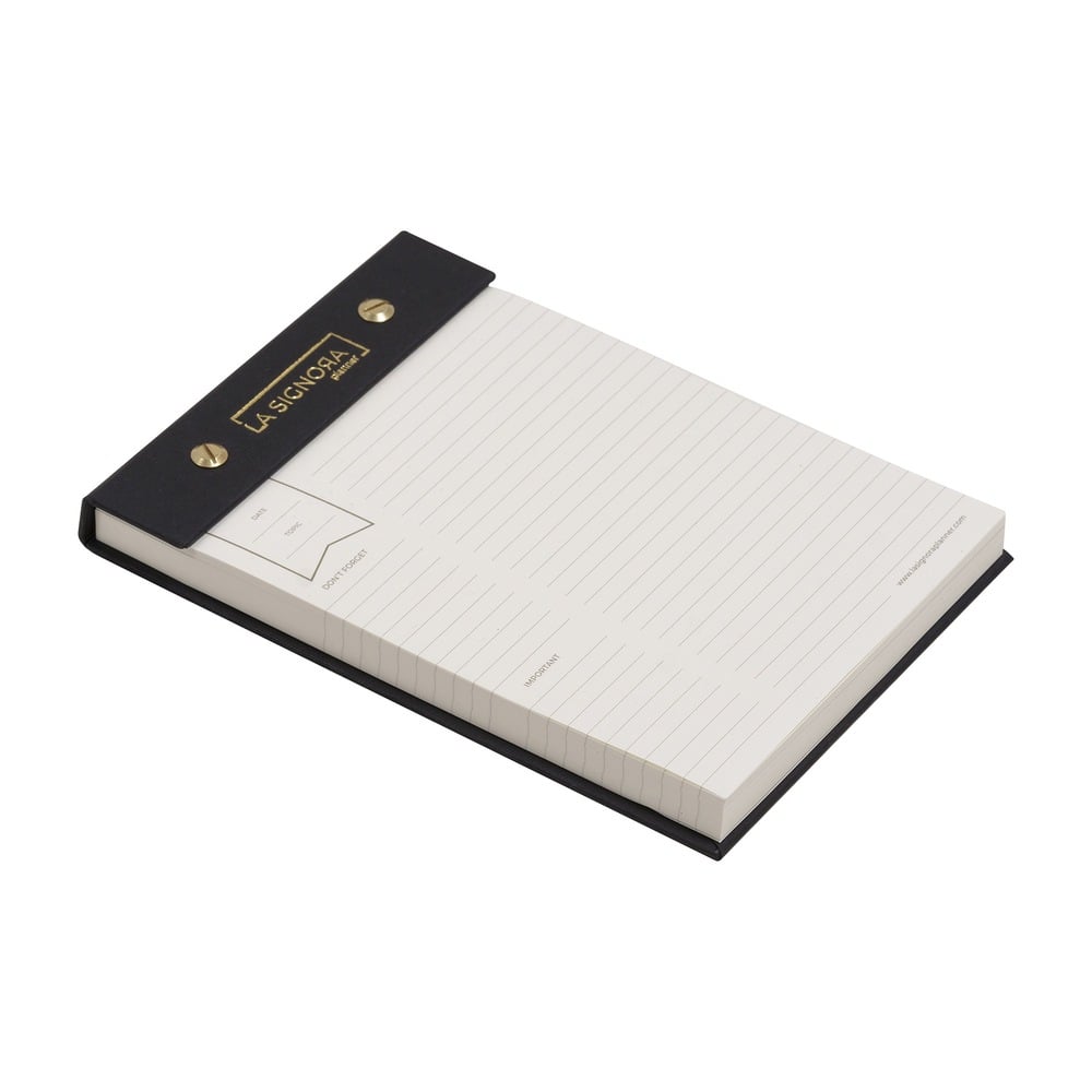 La Signora Small Notepad Black