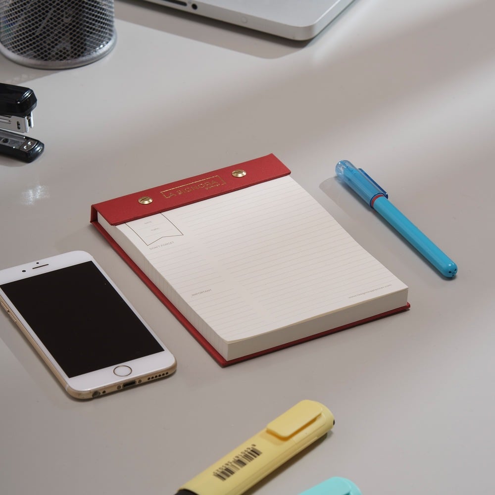La Signora Small Notepad Red
