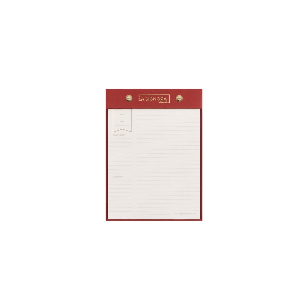 La Signora Small Notepad Red