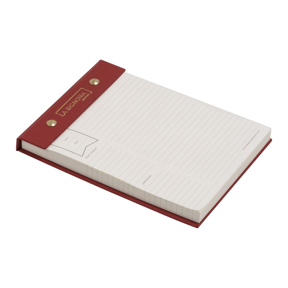 La Signora Small Notepad Red