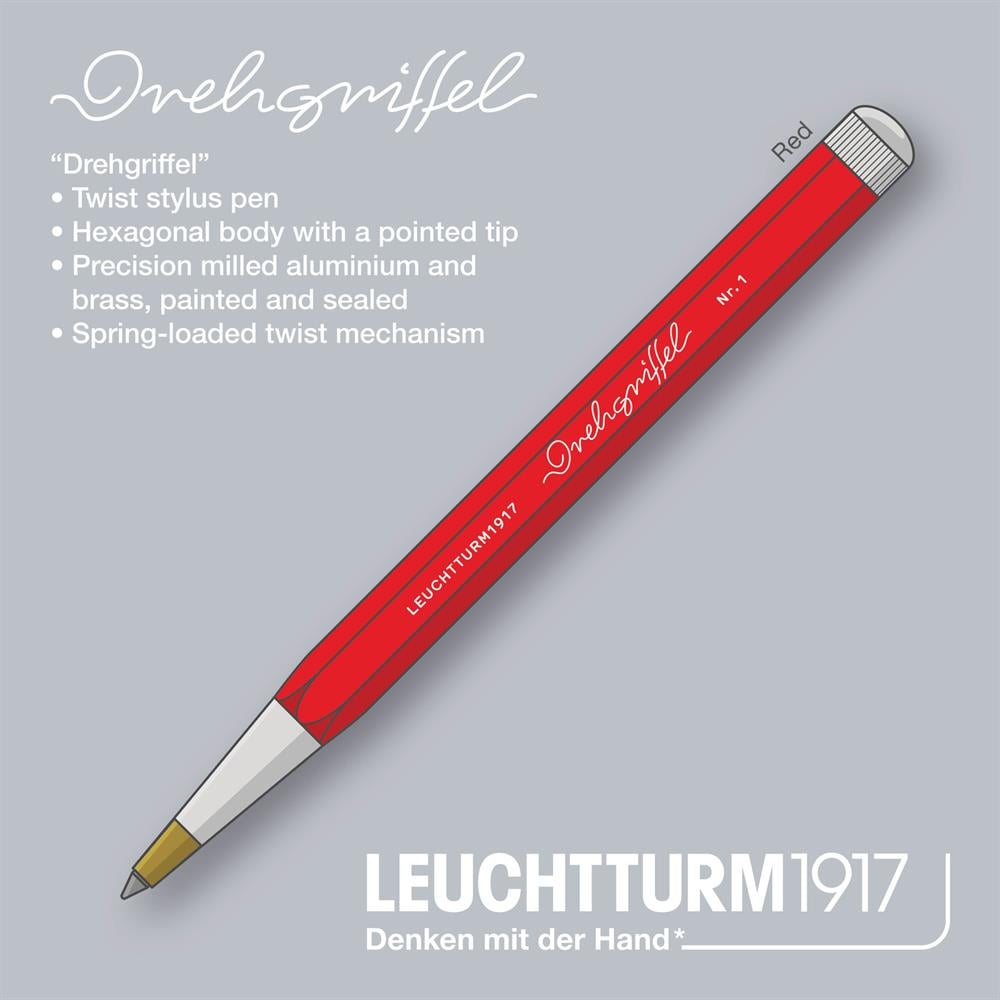 Leuchttrum 1917 Drehgriffel No.1 Siyah Mürekkepli Tükenmez Kalem Red 362455