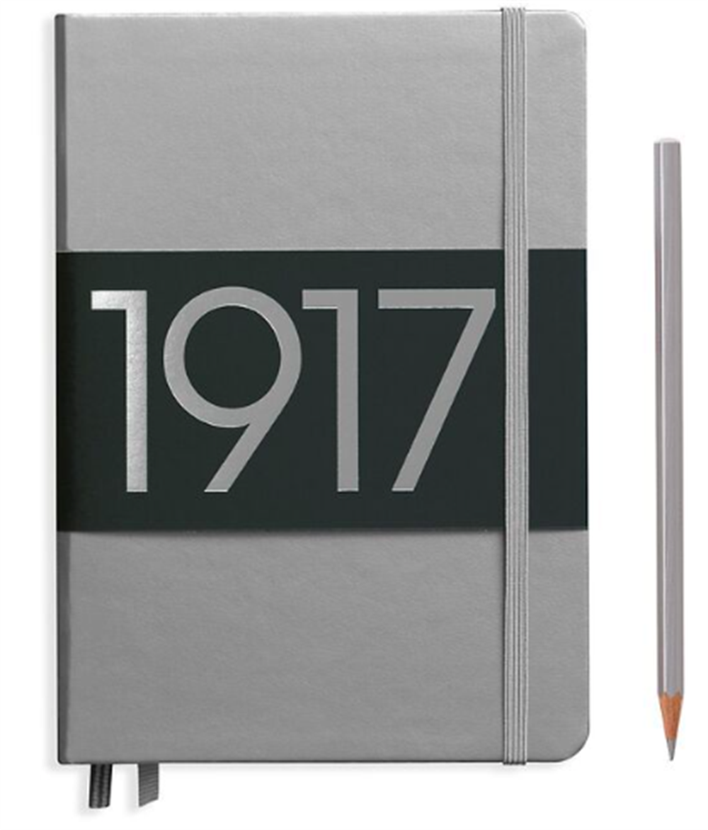 Leuchttrum 1917 Metallic Edition Çizgisiz Sert Kapak Defter A5 Silver