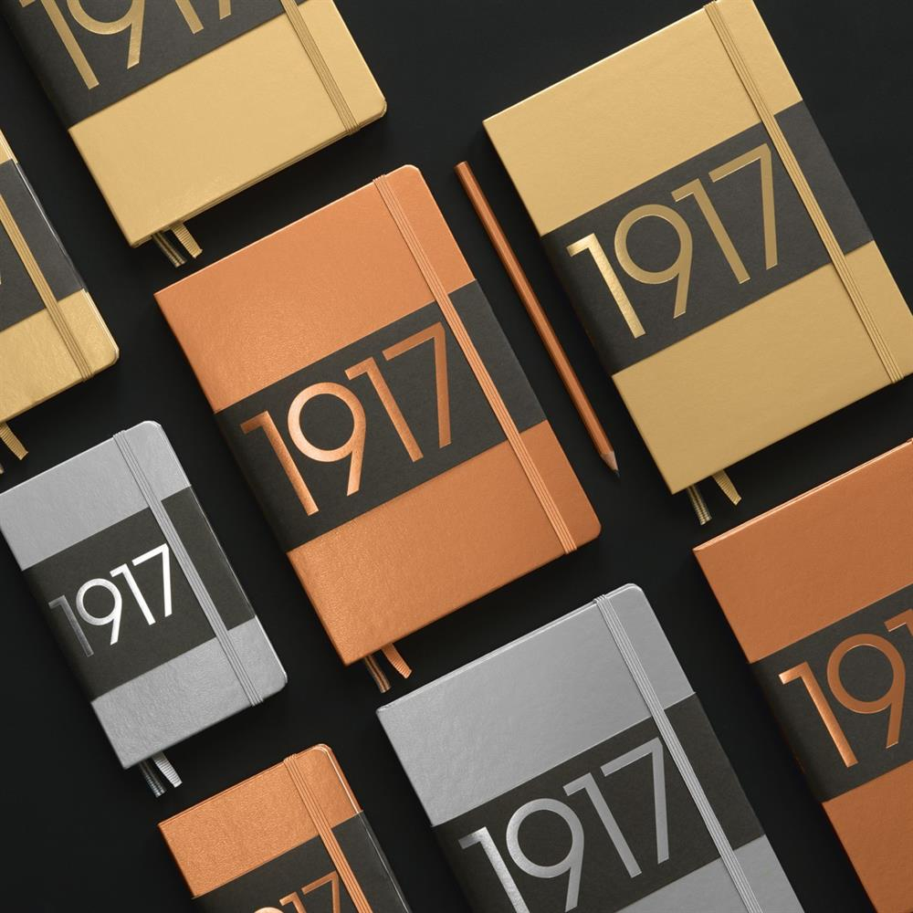 Leuchttrum 1917 Metallic Edition Çizgisiz Sert Kapak Defter A5 Silver