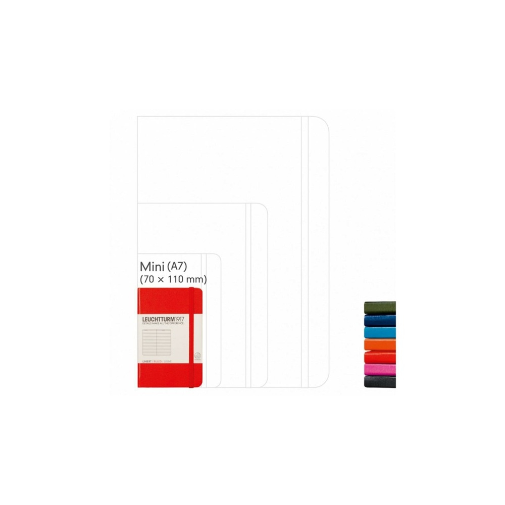 Leuchtturm1917 Not Defteri Mini Boy (A7), Sert Kapak, Düz, Pembe