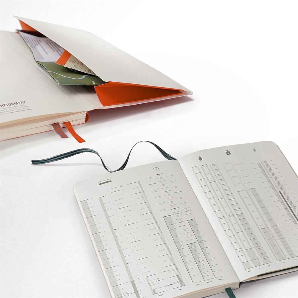 Leuchtturm1917 Outlines, Hava Koşullarına Dayanıklı B6+, Yumuşak Deri Kapak Walden Green Defter