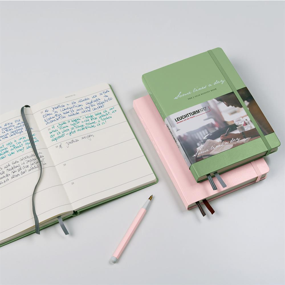 Leuchtturm1917 Some Lines A Day 5 Year Diary Defter Toz Pembe