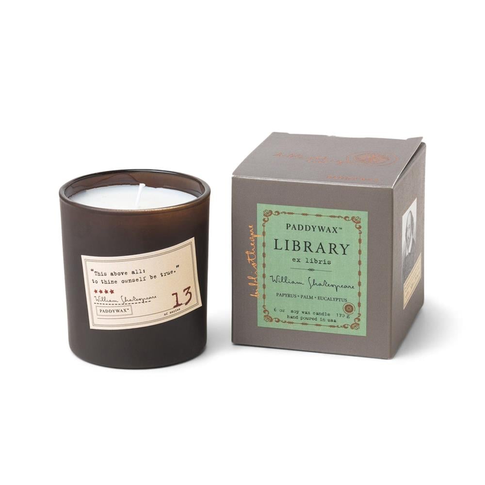 Library Candle William Shakespeare Mum Papirüs, Palm & Eucalyptus 170 gr.