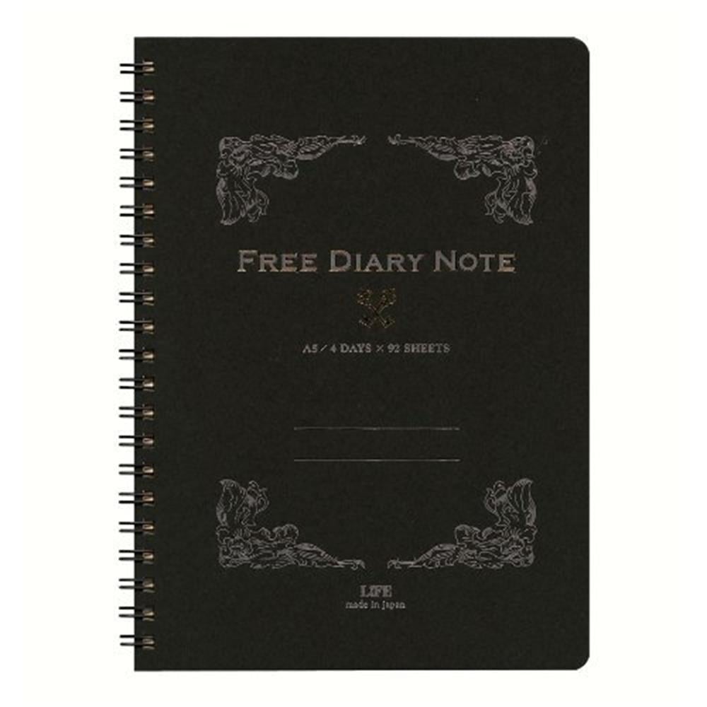Life Free Diary A5 Telli Siyah Defter Çizgili 