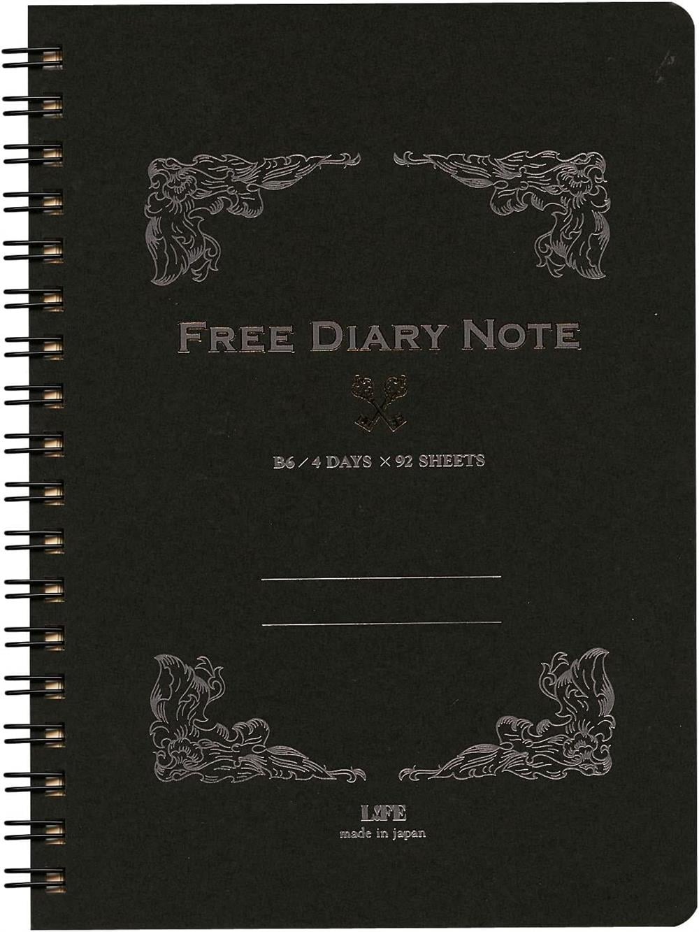 Life Free Diary B6 Telli Siyah Defter Çizgili 