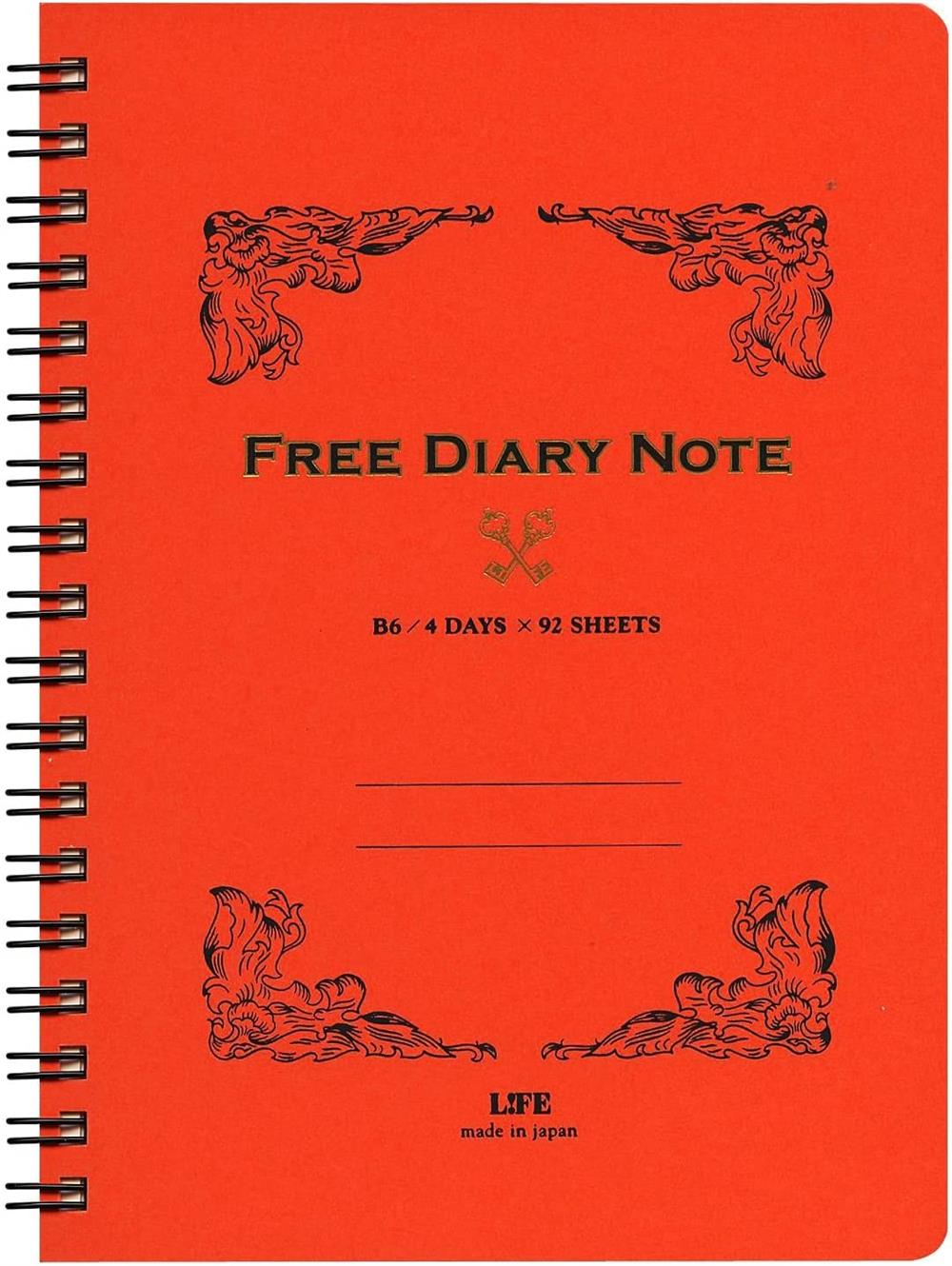Life Free Diary B6 Telli Turuncu Defter Çizgili 