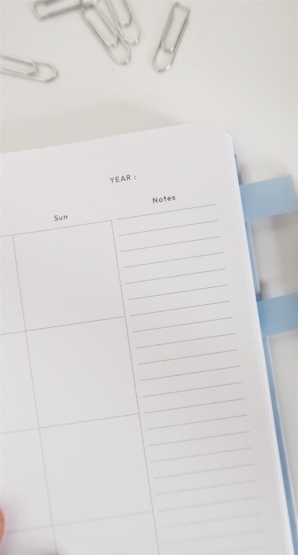 Light Blue Basic Planner Seti