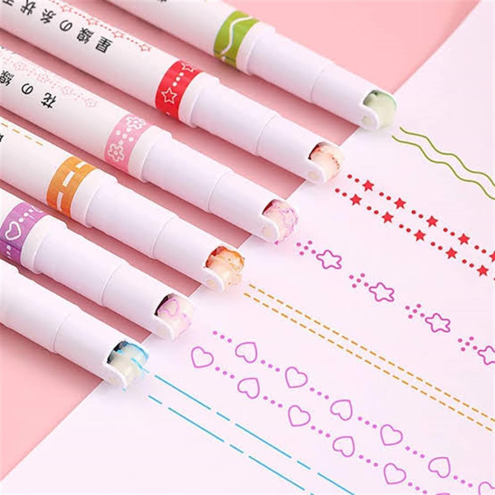 Linear Color Pen Altı Farklı Desenli Kalem Seti