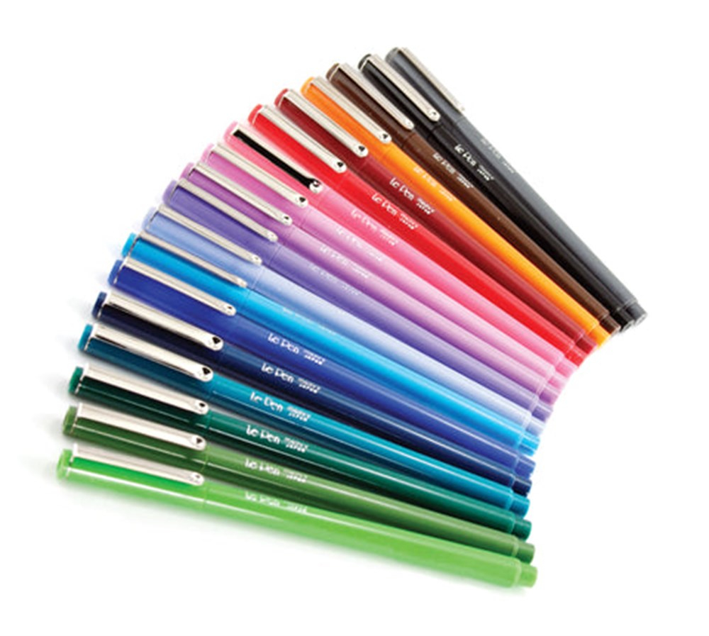 Marvy Uchida  Le Pen 4300 Kalem Extra Fine Uç Metal Klips 0.3 mm Uç Kırmızı (Red)
