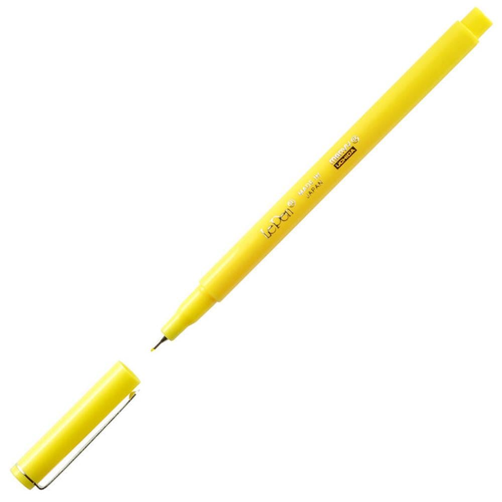 Marvy Uchida Le Pen 4300 Kalem Extra Fine Uç Metal Klips 0.3 mm Parlak Sarı (Fluorescent Yellow)