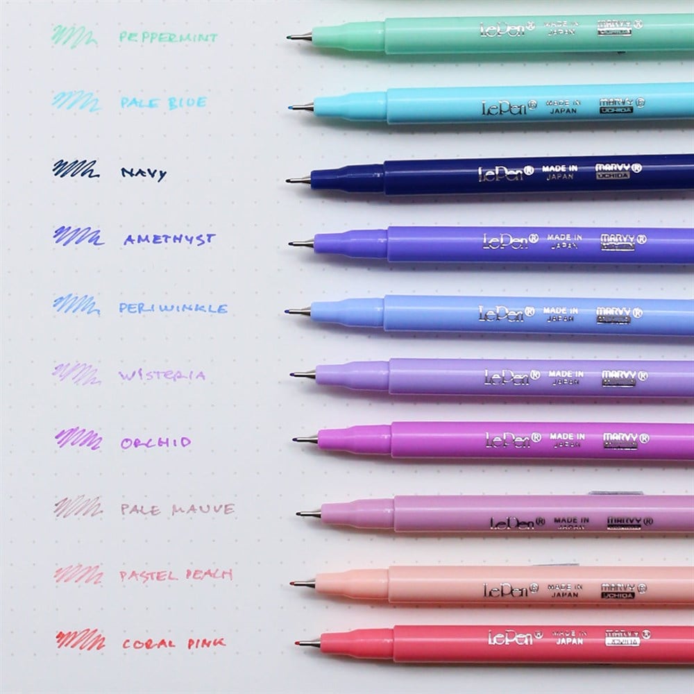 Marvy Uchida Le Pen 4300 Kalem Extra Fine Uç Metal Klips 0.3 mm Florans Mor (Fluorescent Violet)
