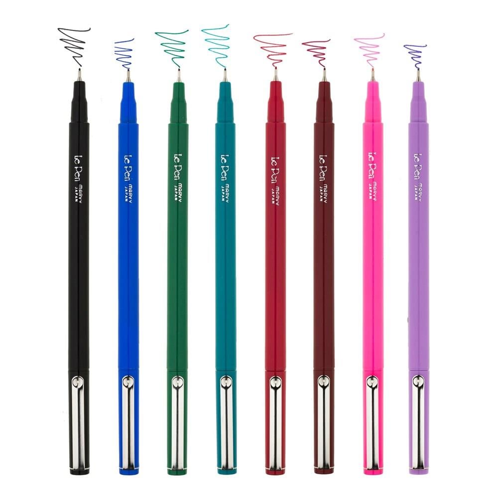Marvy Uchida Le Pen 4300 Kalem Extra Fine Uç Metal Klips 0.3 mm Parlak Pembe (Fluorescent Pink)
